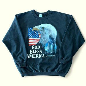 Vintage 9/11 Crying Eagle WTC Tbese Colors Don’t Run Crewneck XL